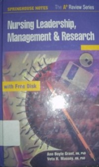 Image of Nursing Leadership, Management and Research